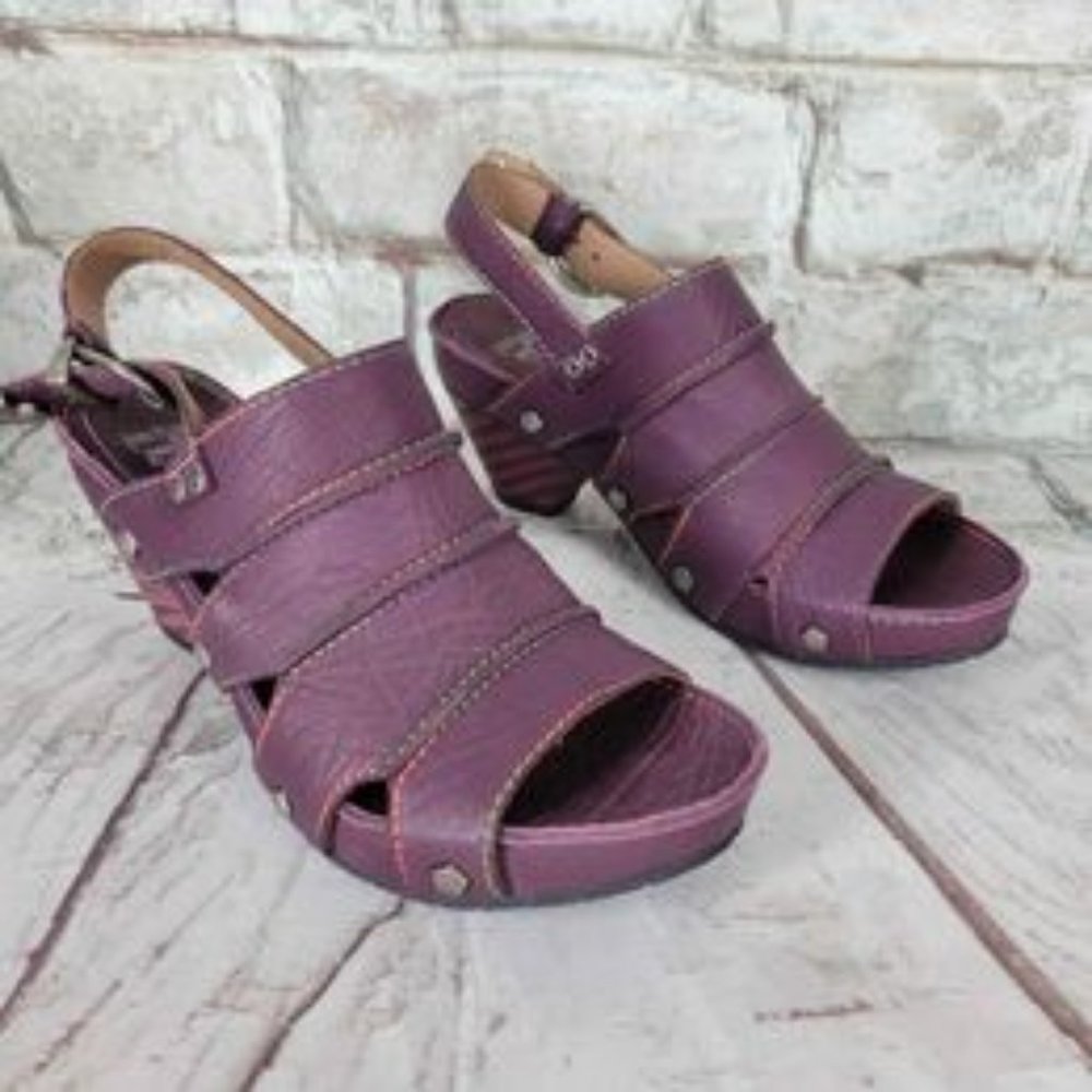 John Fluevog Low Rule Sophie Contrast Slingback Sandal 7.5